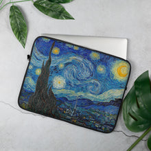 Cargar imagen en el visor de la galería, Funda para portátil &quot;Noche estrellada&quot; de Van Gogh
